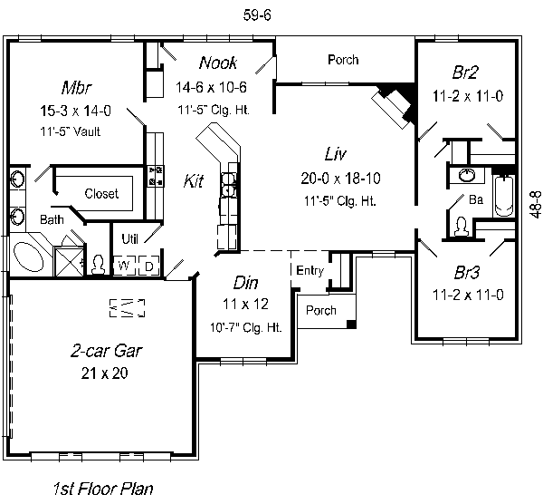 European Floor Plan - Main Floor Plan #329-219