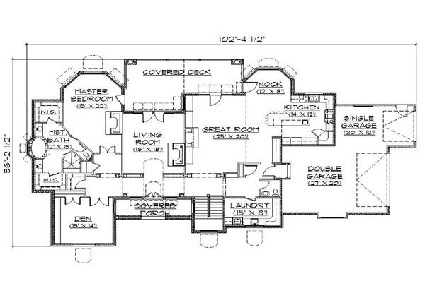 House Plan Design - European Floor Plan - Main Floor Plan #5-319