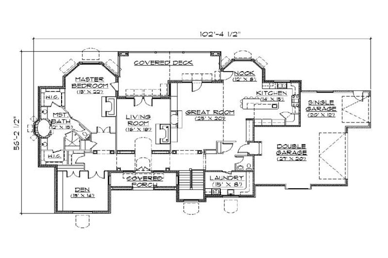 Dream House Plan - Floor Plan - Main Floor for European House Plan #5-319 - 6 bed, 5 bath
