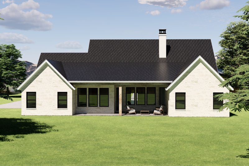 House Blueprint - Exterior - Rear Elevation for Country House Plan #1096-69 - 4 bed, 3 bath