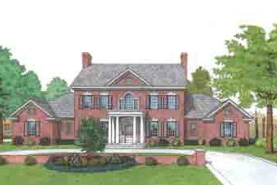 Exterior - Front Elevation for Colonial House Plan #310-108 - 4 bed, 3.5 bath