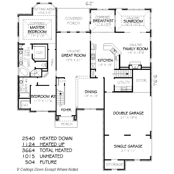 Traditional Floor Plan - Main Floor Plan #424-32
