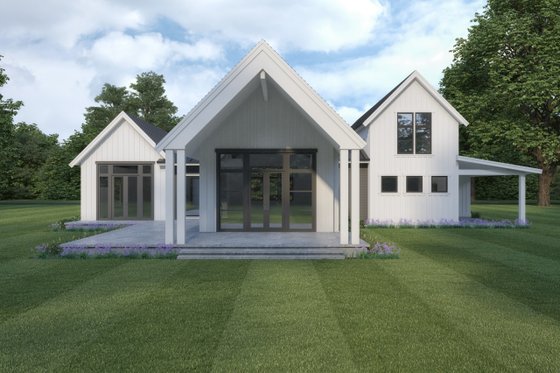 Exterior - Rear Elevation for Farmhouse House Plan #1070-110 - 3 bed, 2.5 bath