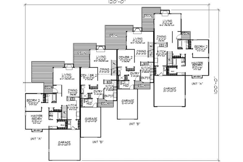 Contemporary Style House Plan - 1 Beds 2 Baths 4720 Sq/Ft Plan #320-310