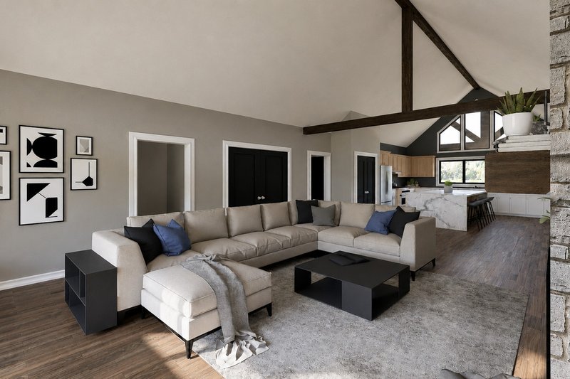 Architectural House Design - Interior - Family Room 1 for Ranch House Plan #1064-510 - 4 bed, 3 bath