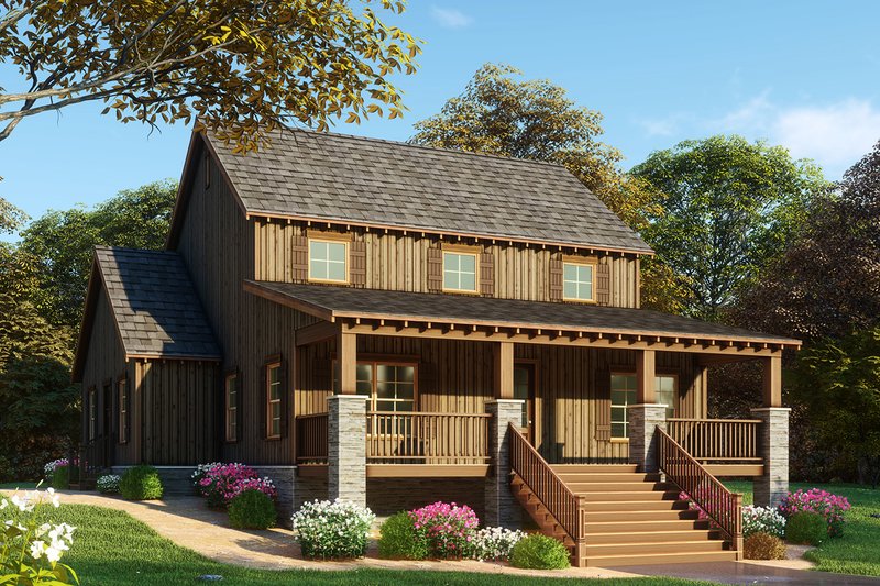 Home Plan - Exterior - Front Elevation 5 for Farmhouse House Plan #923-91 - 3 bed, 2.5 bath