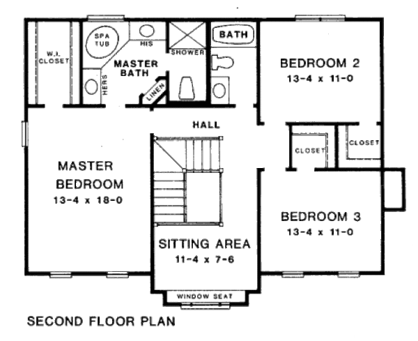 Home Plan - Country Floor Plan - Upper Floor Plan #10-206