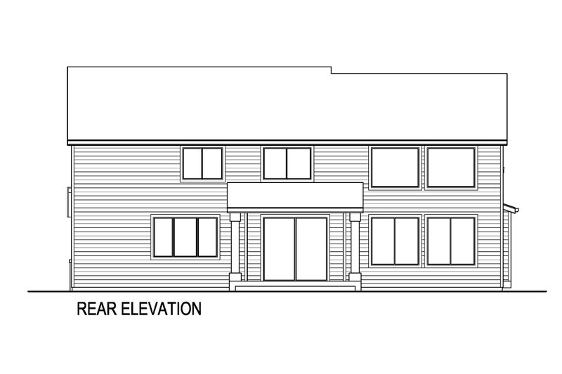 Dream House Plan - Exterior - Rear Elevation for Farmhouse House Plan #569-57 - 5 bed, 3 bath