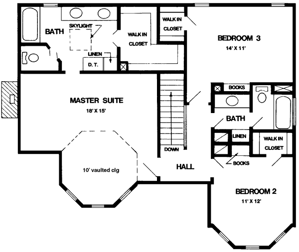 House Blueprint - Victorian Floor Plan - Upper Floor Plan #410-107