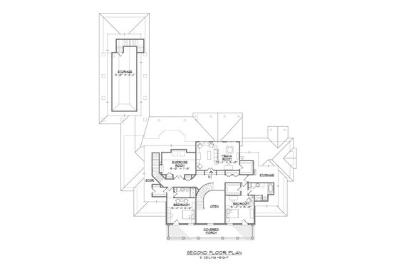 Floor Plan - Upper Floor for Colonial House Plan #1054-70 - 4 bed, 4.5 bath