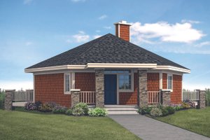 Prairie Exterior - Front Elevation Plan #124-1143