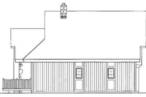 Exterior - Rear Elevation House Plan #72-203 - 3 bed, 2 bath