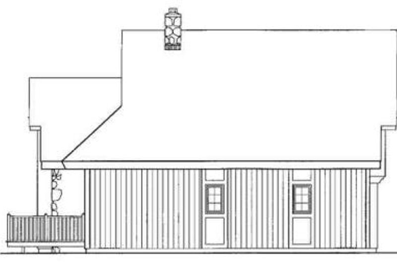 Home Plan - Exterior - Rear Elevation House Plan #72-203 - 3 bed, 2 bath