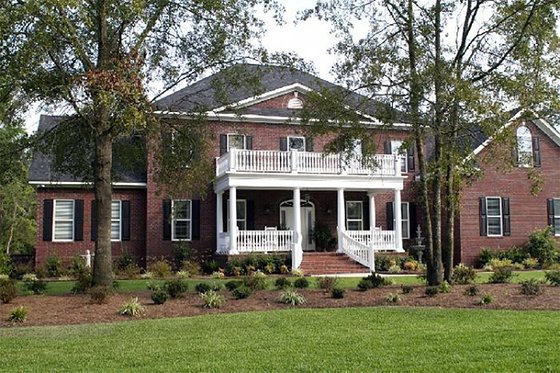 Exterior - Front Elevation for Southern House Plan #137-170 - 4 bed, 3 bath
