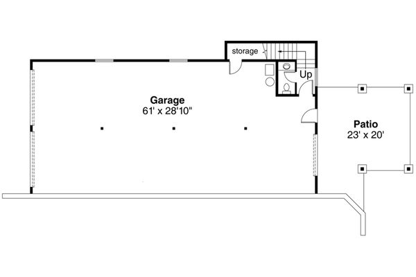 Architectural House Design - Lower Floor Garage