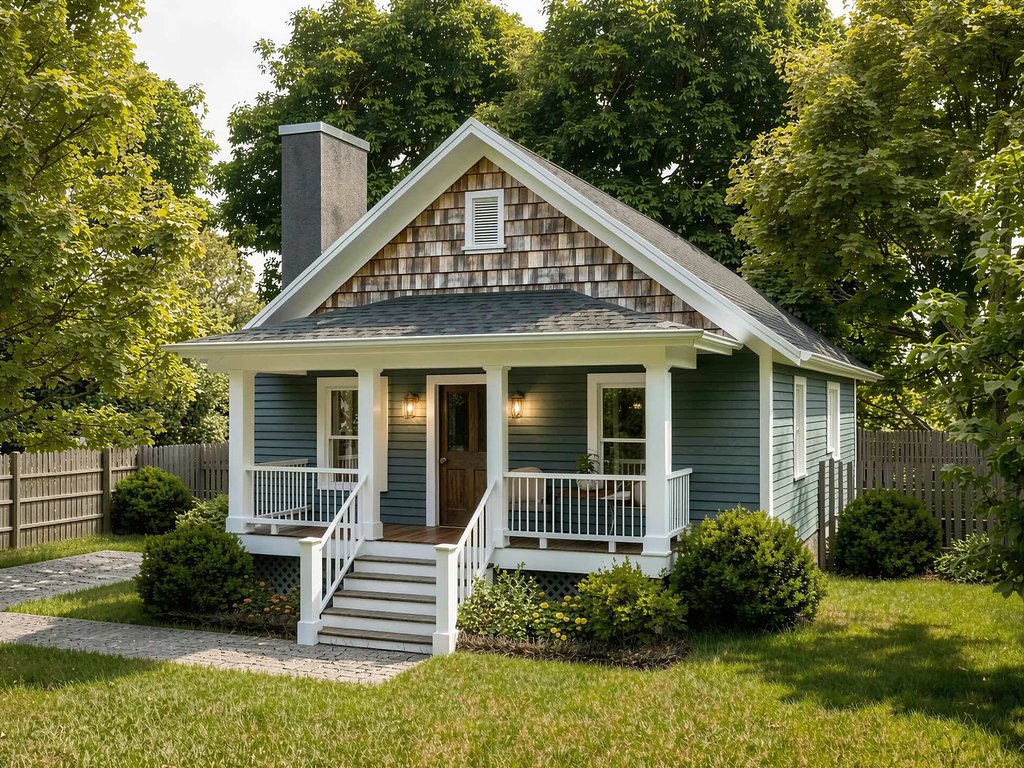 Exterior - Front Elevation 2 for Cottage House Plan #79-134 - 2 bed, 2 bath