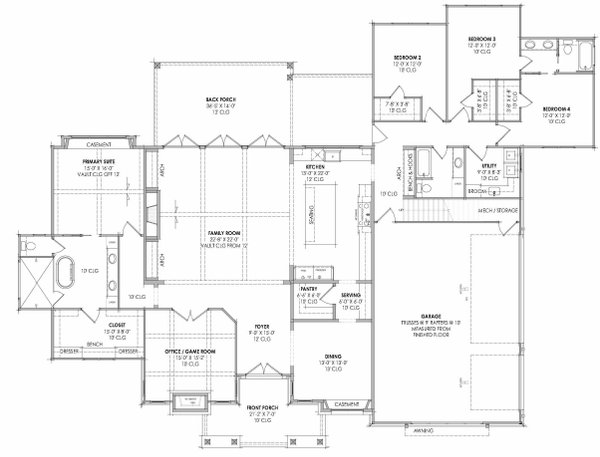 Dream House Plan - Cottage Floor Plan - Main Floor Plan #1096-171