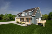 Craftsman Style House Plan - 3 Beds 2 Baths 1515 Sq/Ft Plan #1116-22 Exterior 