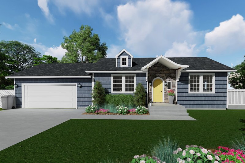 Ranch Style House Plan - 2 Beds 1 Baths 931 Sq/Ft Plan #1060-38
