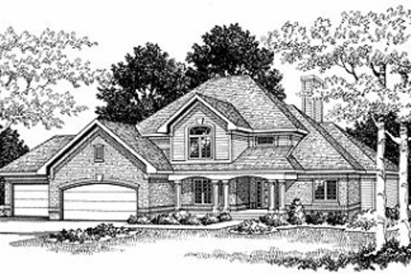 Dream House Plan - Traditional Exterior - Front Elevation Plan #70-383