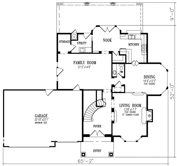 House Blueprint - Mediterranean Floor Plan - Main Floor Plan #1-631