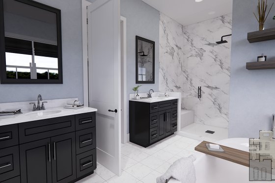 Interior - Master Bathroom for Farmhouse House Plan #51-1217 - 3 bed, 2.5 bath