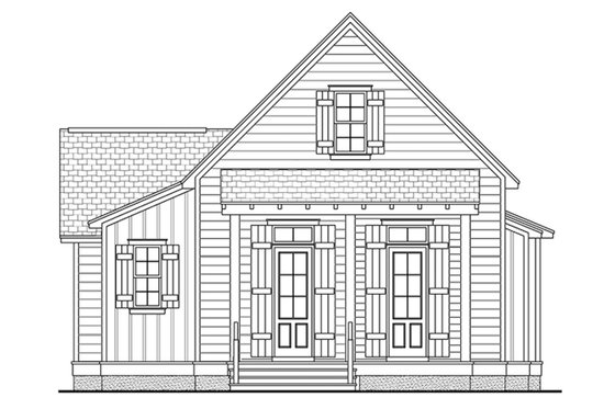 Exterior - Front Elevation 3 for Cottage House Plan #430-63 - 3 bed, 2 bath