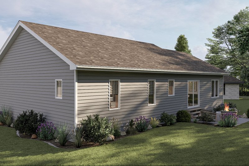 Home Plan - Exterior - Rear Elevation for Farmhouse House Plan #455-248 - 3 bed, 2 bath