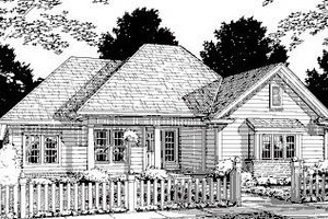 Cottage Exterior - Front Elevation Plan #20-319