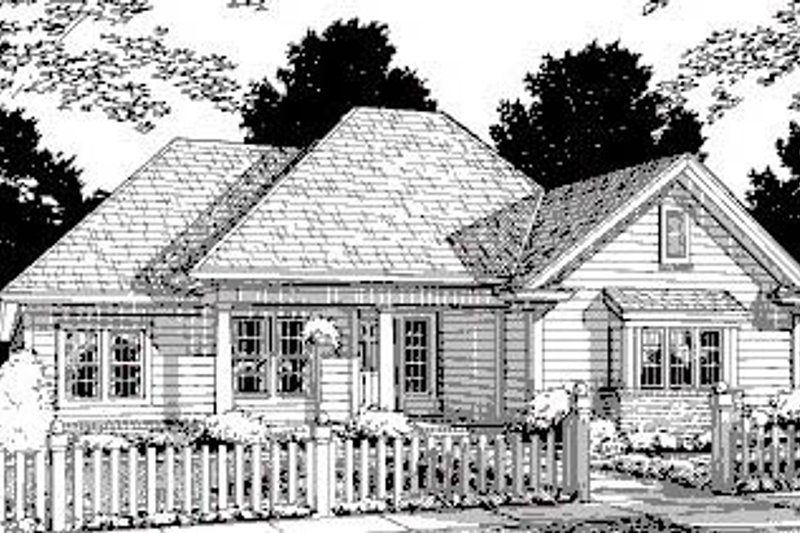 Cottage Style House Plan - 3 Beds 2 Baths 1709 Sq/Ft Plan #20-319