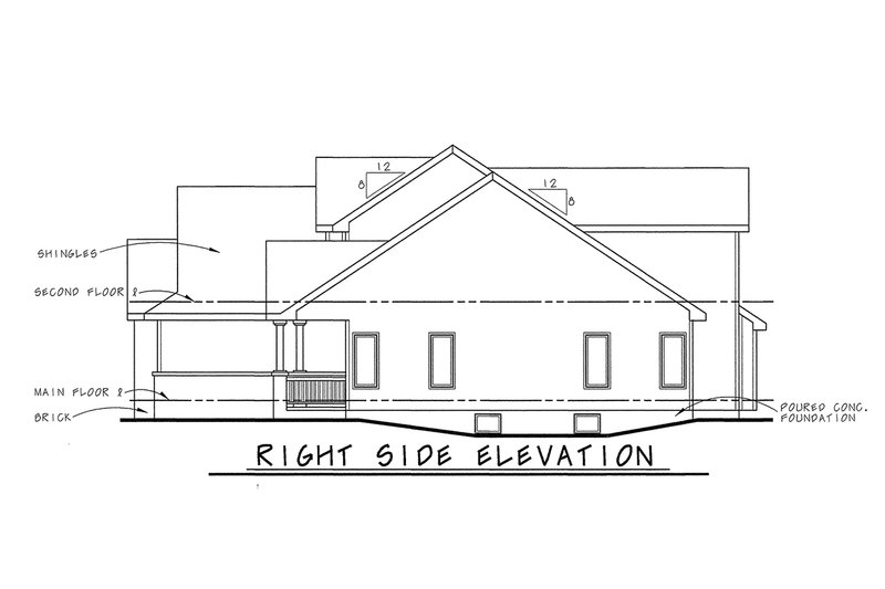 Dream House Plan - Exterior - Other Elevation 1 for Traditional House Plan #20-1750 - 3 bed, 3 bath