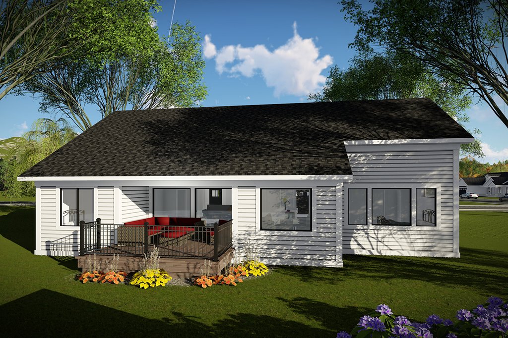 Ranch Style House Plan - 3 Beds 2 Baths 1837 Sq/Ft Plan #70-1477 ...