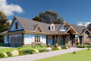 Exterior - Front Elevation 3 for Craftsman House Plan #54-415 - 3 bed, 2 bath