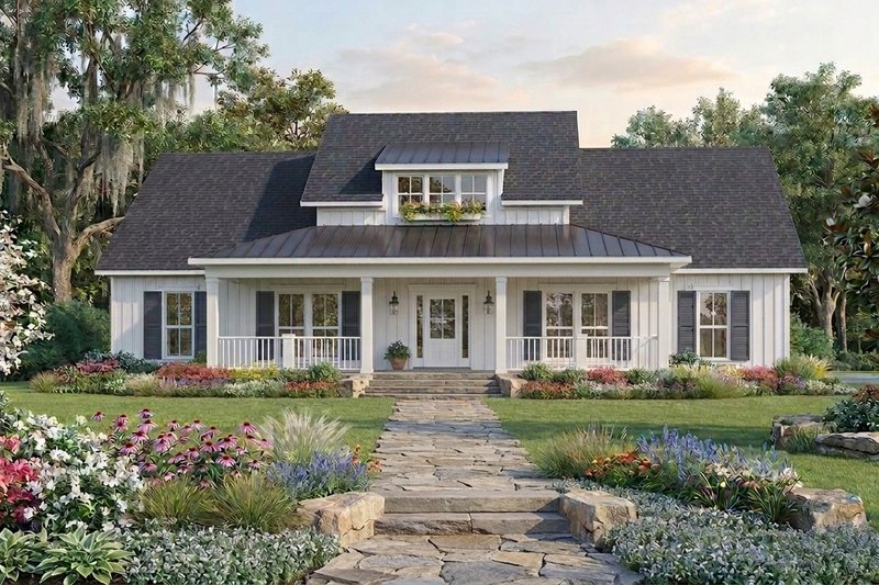 Home Plan - Exterior - Front Elevation 3 for Country House Plan #21-677 - 3 bed, 2 bath