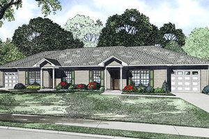 Ranch Exterior - Front Elevation Plan #17-2449