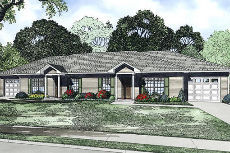 Ranch Style House Plan - 2 Beds 1 Baths 1904 Sq/Ft Plan #17-2449