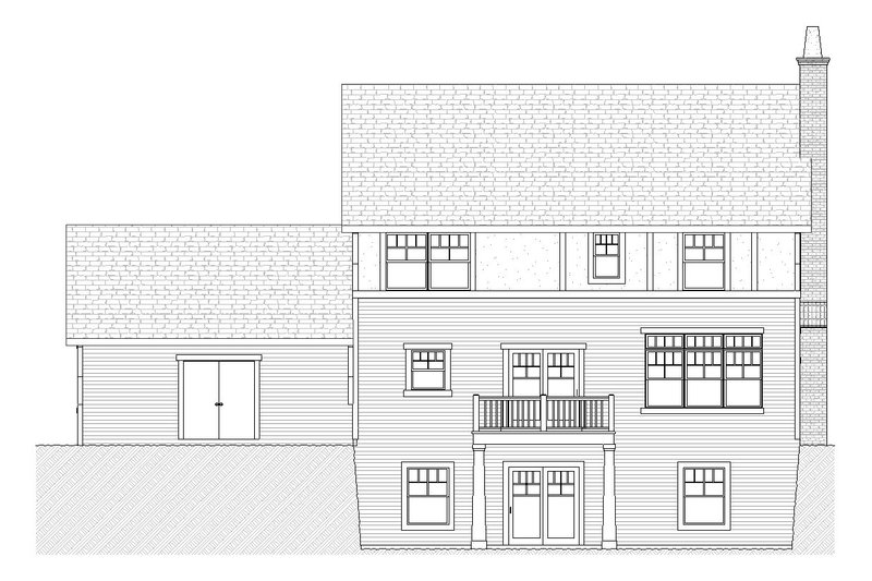 House Plan Design - Exterior - Rear Elevation for Craftsman House Plan #901-28 - 3 bed, 2.5 bath