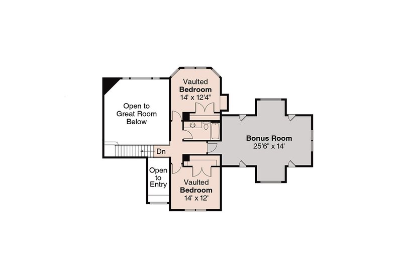 Home Plan - Floor Plan - Upper Floor for Craftsman House Plan #124-582 - 4 bed, 3.5 bath
