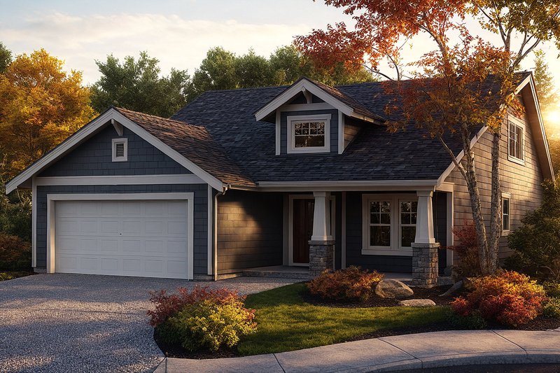 Architectural House Design - Exterior - Front Elevation Plan #124-692