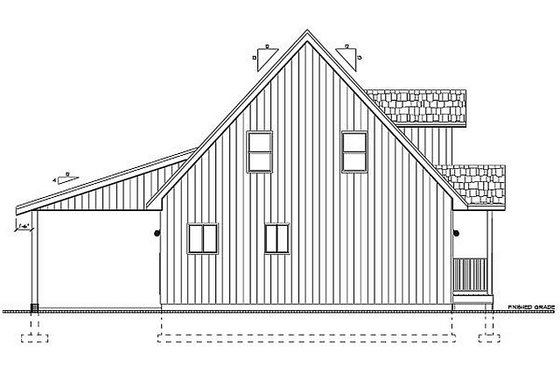 Exterior - Rear Elevation for Cottage House Plan #126-217 - 2 bed, 2 bath