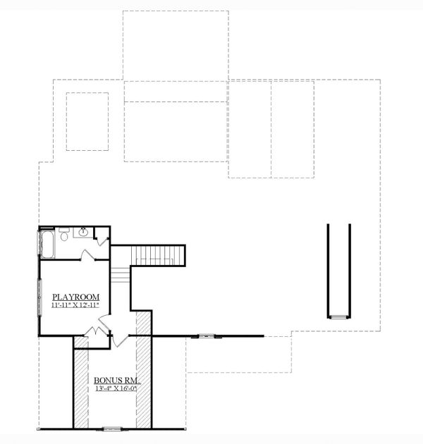 Traditional Floor Plan - Upper Floor Plan #1071-15