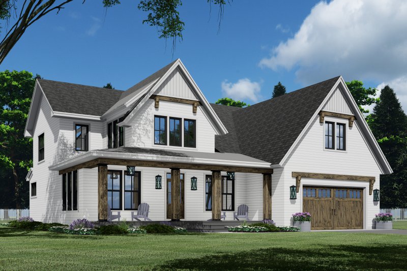 House Plan Design - Exterior - Front Elevation 5 for Farmhouse House Plan #51-1207 - 5 bed, 3.5 bath