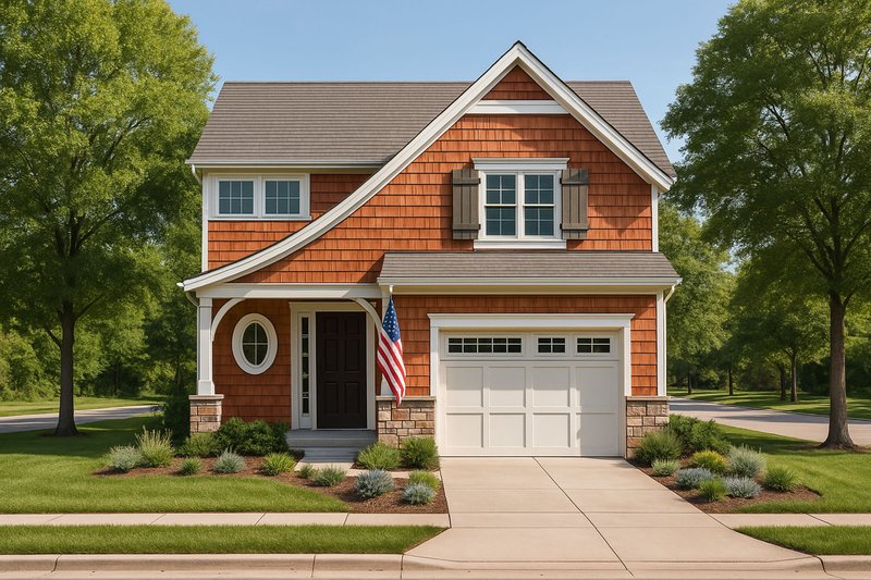 Bungalow Style House Plan - 3 Beds 3 Baths 1540 Sq/Ft Plan #20-1739 Exterior