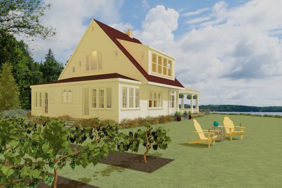 Exterior - Front Elevation 3 for Country House Plan #917-13 - 2 bed, 3 bath