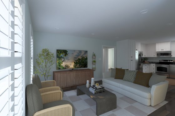 Interior - Family Room for Traditional House Plan #1060-380 - 2 bed, 1 bath