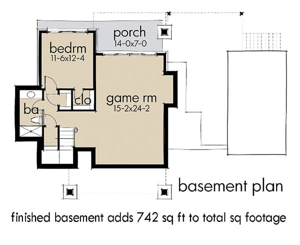 Dream House Plan - Optional Finished Basement
