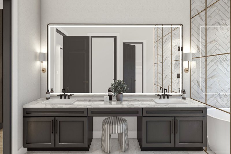 House Blueprint - Interior - Bathroom for Modern House Plan #455-528 - 4 bed, 4.5 bath
