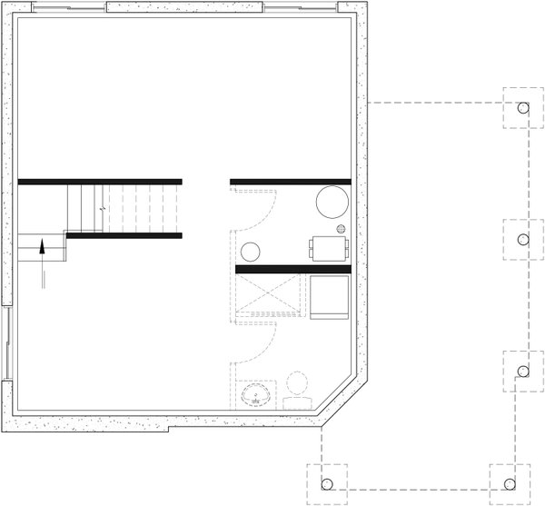 Architectural House Design - Traditional Floor Plan - Lower Floor Plan #23-2025
