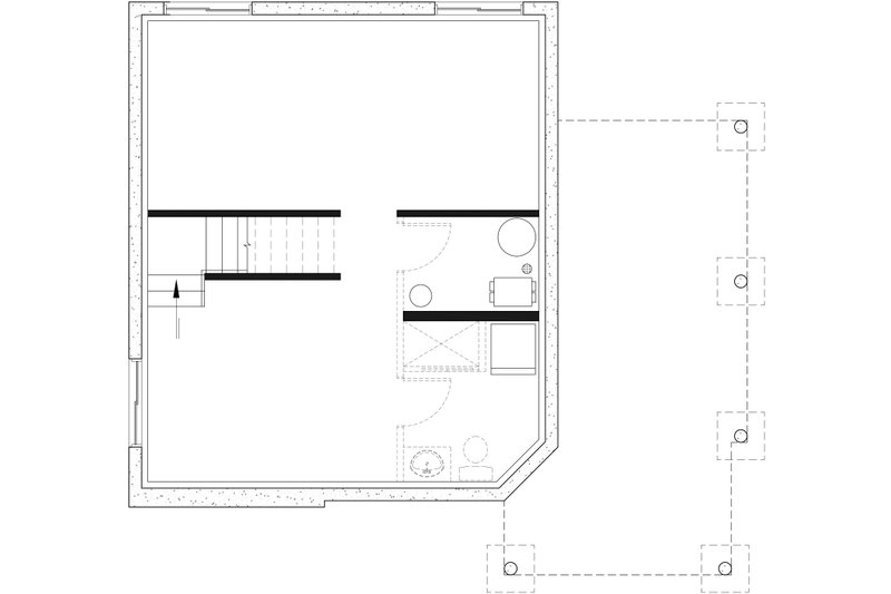 Home Plan - Floor Plan - Lower Floor for Traditional House Plan #23-2025 - 2 bed, 2 bath