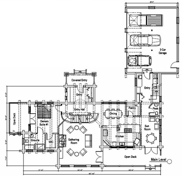 Log Floor Plan - Main Floor Plan #451-16